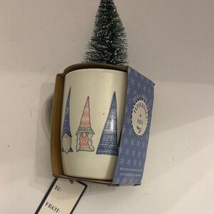 Peppermint White and Blue Gnome Mug